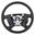ACDelco 15917931 - 4-Spoke Standard Ebony Leather Wrapped with Ebony Trim Plates