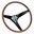 ACP FM-ES008M - 3-Spoke Rim Blow Woodgrain with Horn Switch