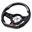 APR MS100205 - 3-Spoke Black Carbon FiberLeather with Red Stitching