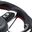 APR MS100205 - 3-Spoke Black Carbon FiberLeather with Red Stitching