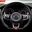 APR MS100205 - 3-Spoke Black Carbon FiberLeather with Red Stitching