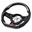 APR MS100206 - 3-Spoke Black Carbon Fiber/Leather with Silver Stitching