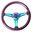 NRG Innovations ST-015MC-PP - 3-Spoke Classic Purple Pearl Wood Grain Steering Wheel with Neo Chrome Spokes