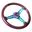 NRG Innovations ST-015MC-PP - 3-Spoke Classic Purple Pearl Wood Grain Steering Wheel with Neo Chrome Spokes