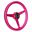 NRG Innovations RST-071-PK - 3-Spoke All Aluminum Anadized Pink Steering Wheel with Heritage Solid Spokes